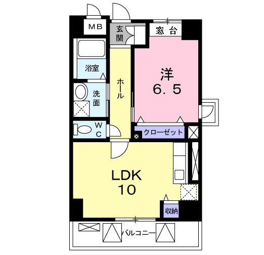 明石市大久保町八木(山陽電鉄線中八木)のマンション賃貸物件 間取画像