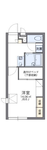 神戸市北区有野町唐櫃(神戸電鉄有馬線神鉄六甲)のアパート賃貸物件 間取画像