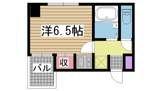 神戸市兵庫区上沢通(神戸市営地下鉄線湊川公園)のマンション賃貸物件 間取画像