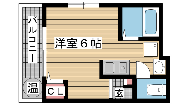 神戸市中央区吾妻通(JR東海道本線(近畿)三ノ宮)のアパート賃貸物件 間取画像