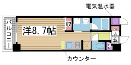 神戸市灘区記田町(JR東海道本線(近畿)六甲道)のマンション賃貸物件 間取画像