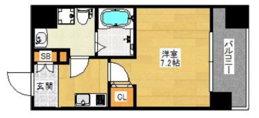 神戸市灘区記田町(阪神本線新在家)のマンション賃貸物件 間取画像