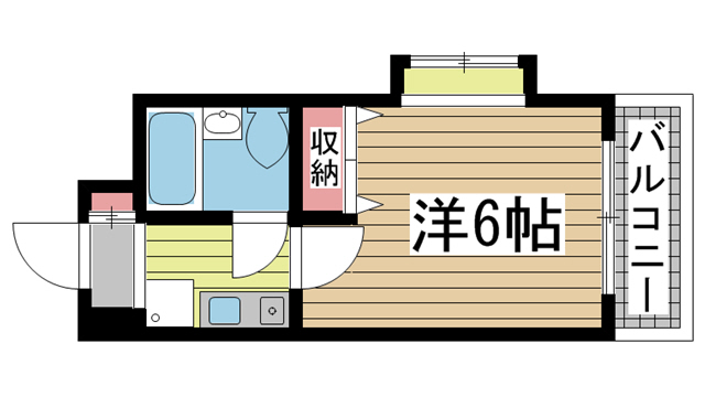 神戸市兵庫区水木通(神戸高速線新開地)のマンション賃貸物件 間取画像