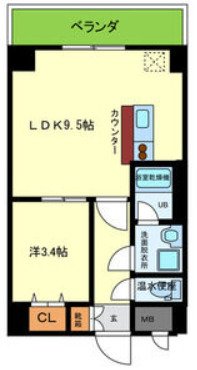 神戸市東灘区住吉南町(阪神本線魚崎)のマンション賃貸物件 間取画像
