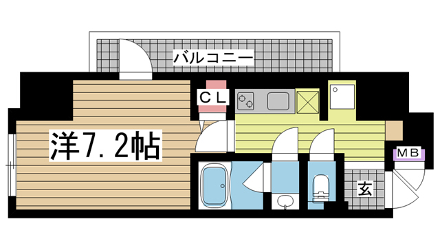 神戸市中央区吾妻通(JR東海道本線(近畿)三ノ宮)のマンション賃貸物件 間取画像
