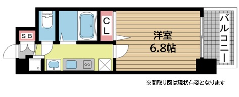 神戸市中央区下山手通(神戸市営地下鉄線大倉山)のマンション賃貸物件 間取画像