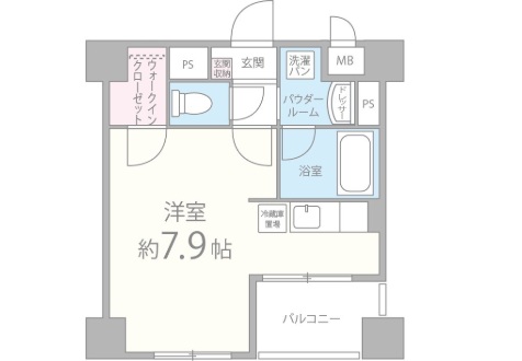神戸市東灘区本庄町(JR東海道本線(近畿)甲南山手)のマンション賃貸物件 間取画像