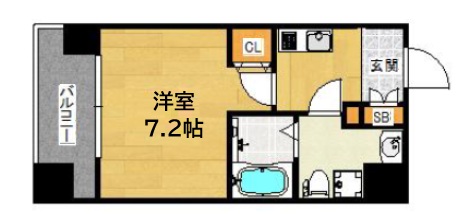神戸市灘区記田町(阪神本線新在家)のマンション賃貸物件 間取画像