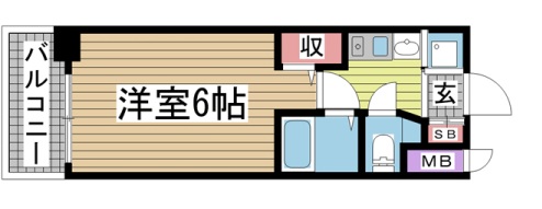 神戸市中央区加納町(JR東海道本線(近畿)三ノ宮)のマンション賃貸物件 間取画像