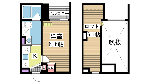 神戸市長田区浜添通(神戸市営地下鉄海岸線苅藻)のアパート賃貸物件 間取画像