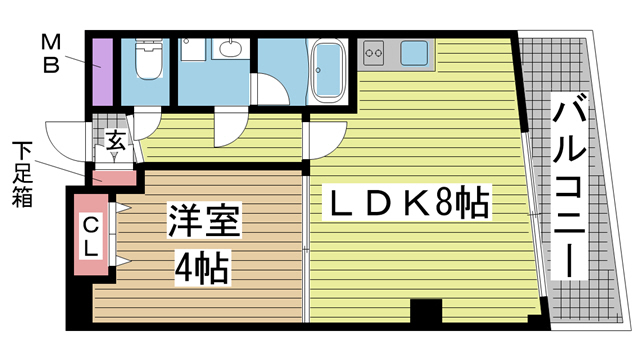 神戸市中央区元町通(JR東海道本線(近畿)元町)のマンション賃貸物件 間取画像