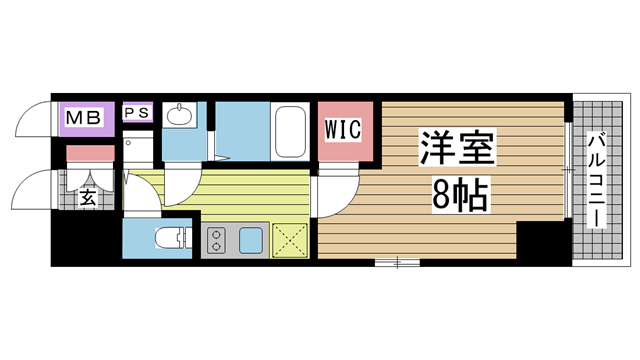 神戸市兵庫区東出町(JR東海道本線(近畿)神戸)のマンション賃貸物件 間取画像