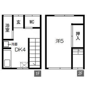 神戸市中央区二宮町(JR東海道本線(近畿)三ノ宮)の貸家賃貸物件 間取画像