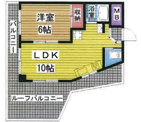 神戸市兵庫区五宮町(神戸市営地下鉄線大倉山)のマンション賃貸物件 間取画像