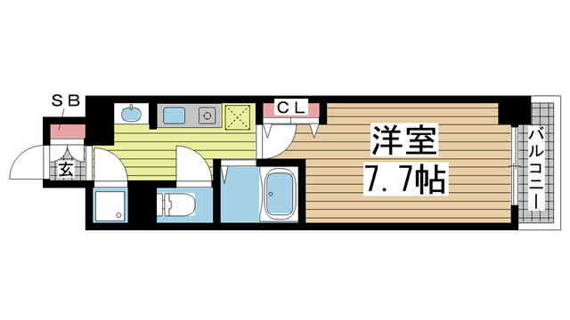 神戸市須磨区大池町(JR山陽本線鷹取)のマンション賃貸物件 間取画像