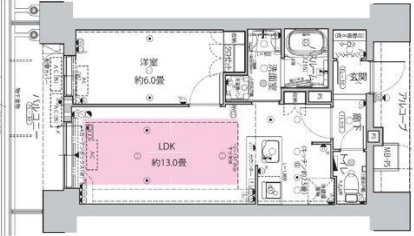 神戸市中央区栄町通(神戸市営地下鉄海岸線みなと元町)のマンション賃貸物件 間取画像