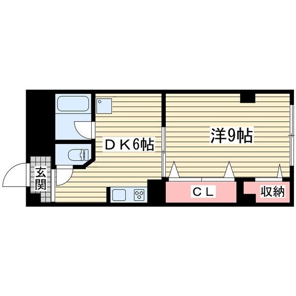 神戸市中央区加納町(山陽新幹線新神戸)のマンション賃貸物件 間取画像