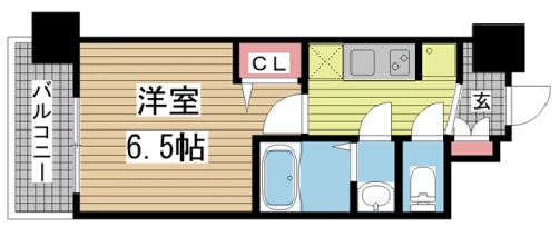神戸市灘区水道筋(JR東海道本線(近畿)摩耶)のマンション賃貸物件 間取画像