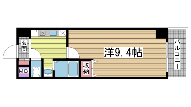 神戸市中央区下山手通(JR東海道本線(近畿)神戸)のマンション賃貸物件 間取画像