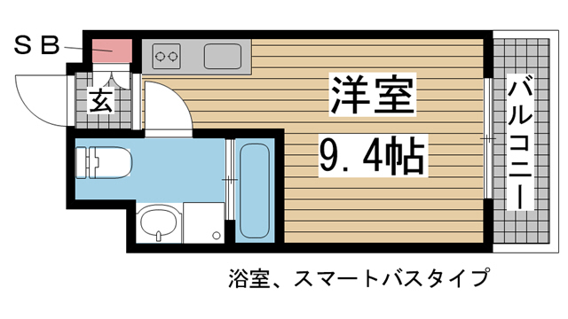 神戸市灘区六甲町(JR東海道本線(近畿)六甲道)のマンション賃貸物件 間取画像