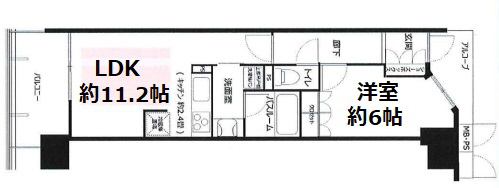 神戸市中央区浜辺通(ポートアイランド線貿易センター)のマンション賃貸物件 間取画像