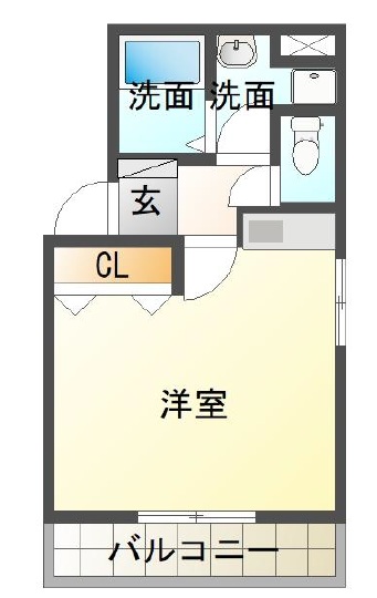 神戸市兵庫区西多聞通(神戸高速線高速神戸)のマンション賃貸物件 間取画像