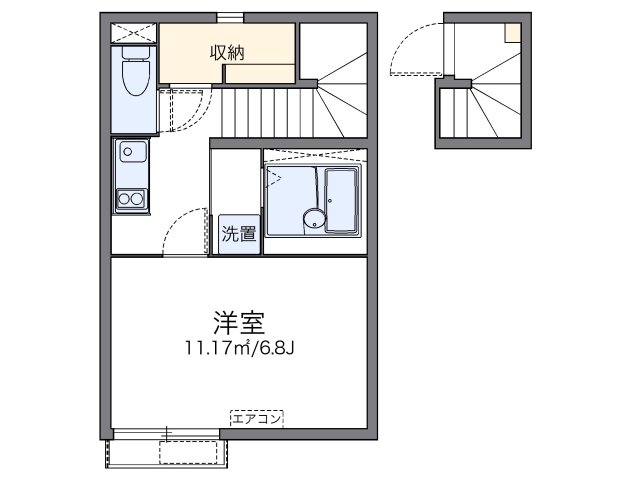 神戸市垂水区乙木(山陽電鉄線滝の茶屋)のアパート賃貸物件 間取画像