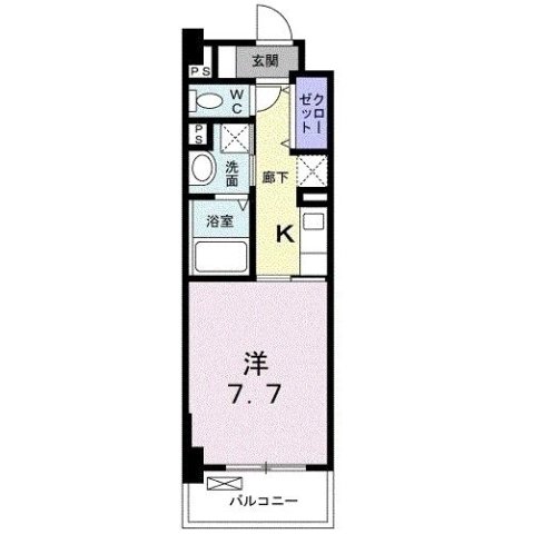 西宮市熊野町(JR東海道本線(近畿)甲子園口)のマンション賃貸物件 間取画像