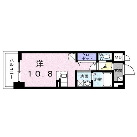 神戸市中央区御幸通(JR東海道本線(近畿)三ノ宮)のマンション賃貸物件 間取画像