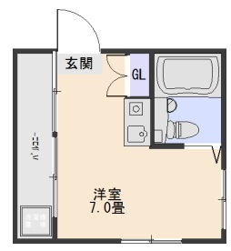 神戸市兵庫区石井町(JR東海道本線(近畿)神戸)のマンション賃貸物件 間取画像