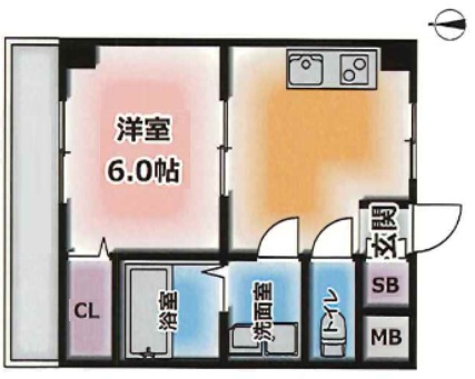 神戸市兵庫区西上橘通(神戸高速線高速神戸)のマンション賃貸物件 間取画像