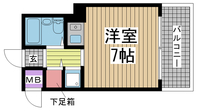 神戸市中央区下山手通(JR東海道本線(近畿)元町)のマンション賃貸物件 間取画像