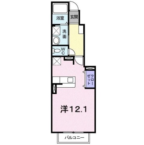 神戸市北区道場町日下部(神戸電鉄三田線道場南口)のアパート賃貸物件 間取画像
