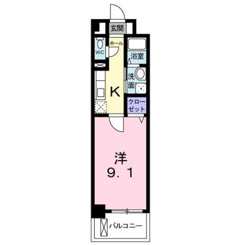 明石市大久保町大窪(JR山陽本線大久保)のマンション賃貸物件 間取画像