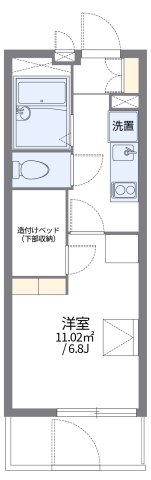 尼崎市常光寺(阪神本線杭瀬)のマンション賃貸物件 間取画像