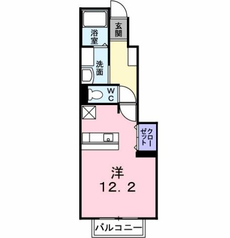 明石市魚住町住吉(山陽電鉄線山陽魚住)のアパート賃貸物件 間取画像