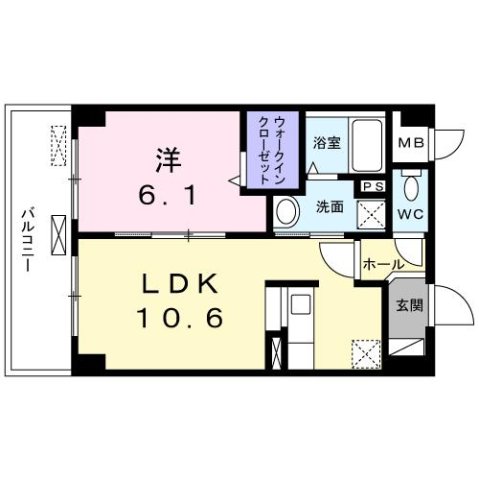 尼崎市下坂部(JR福知山線塚口)のマンション賃貸物件 間取画像