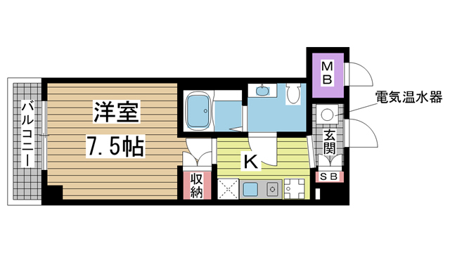 神戸市垂水区海岸通(山陽電鉄線山陽垂水)のマンション賃貸物件 間取画像