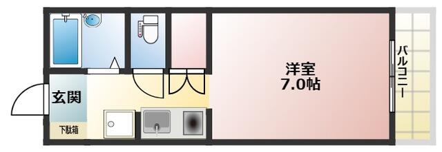 神戸市東灘区本山南町(阪神本線深江)のアパート賃貸物件 間取画像