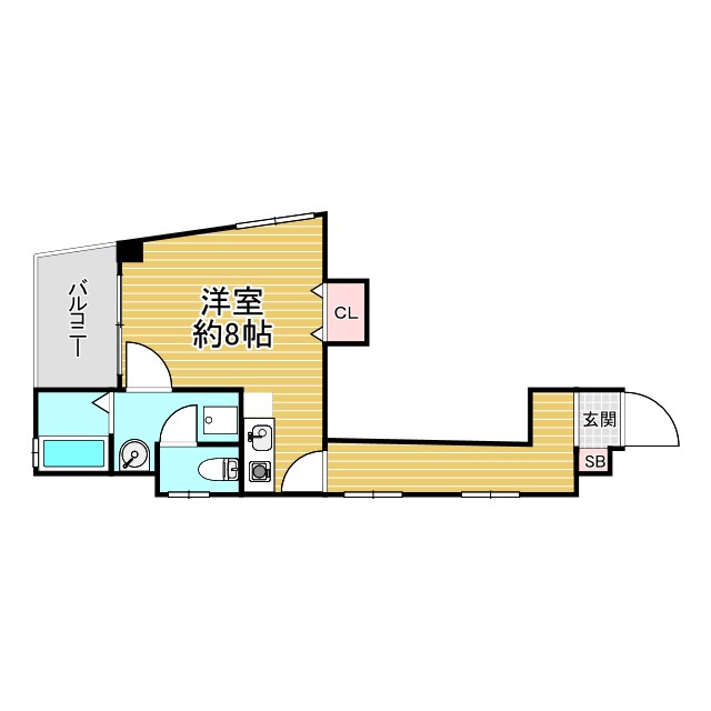 神戸市兵庫区船大工町(神戸市営地下鉄海岸線中央市場前)のマンション賃貸物件 間取画像