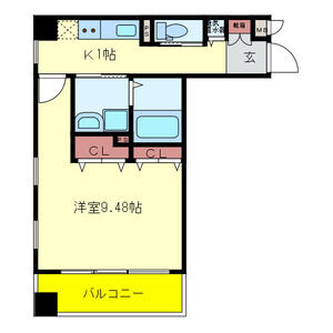 神戸市長田区松野通(JR山陽本線新長田)のマンション賃貸物件 間取画像