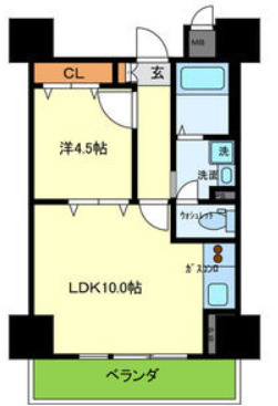神戸市東灘区住吉南町(阪神本線住吉)のマンション賃貸物件 間取画像