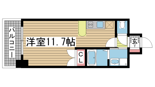神戸市中央区生田町(JR東海道本線(近畿)三ノ宮)のマンション賃貸物件 間取画像