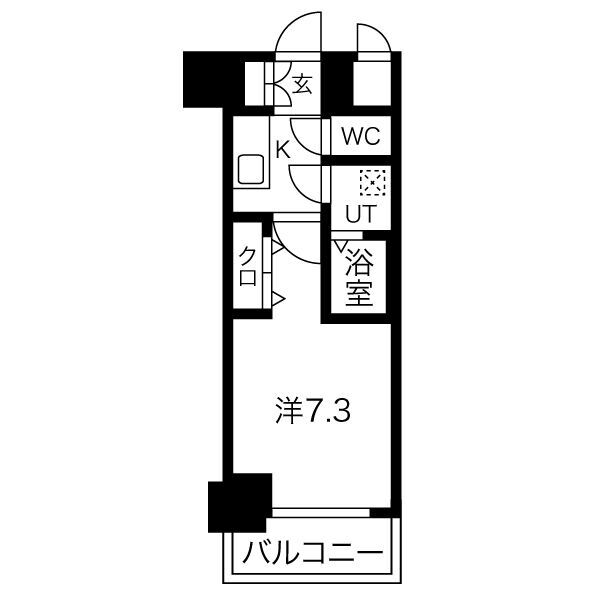 神戸市長田区大橋町(JR山陽本線新長田)のマンション賃貸物件 間取画像