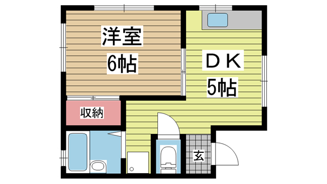 神戸市中央区琴ノ緒町(JR東海道本線(近畿)三ノ宮)のマンション賃貸物件 間取画像
