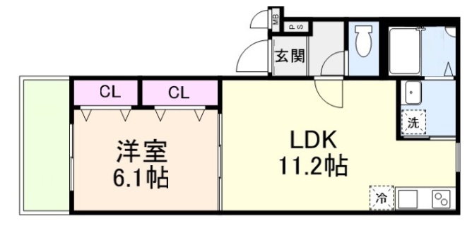 神戸市灘区大内通(JR東海道本線(近畿)摩耶)のアパート賃貸物件 間取画像