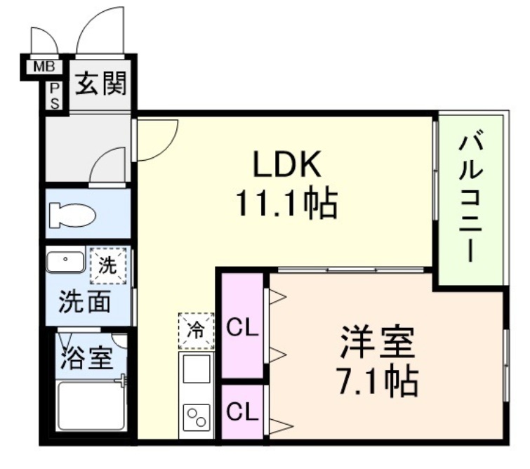 神戸市灘区大内通(JR東海道本線(近畿)摩耶)のアパート賃貸物件 間取画像