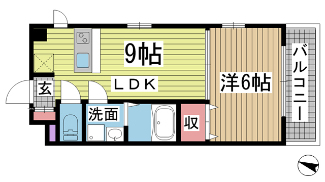 神戸市灘区楠丘町(阪急神戸線六甲)のマンション賃貸物件 間取画像