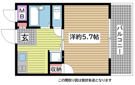 神戸市東灘区住吉宮町(阪神本線住吉)のマンション賃貸物件 間取画像