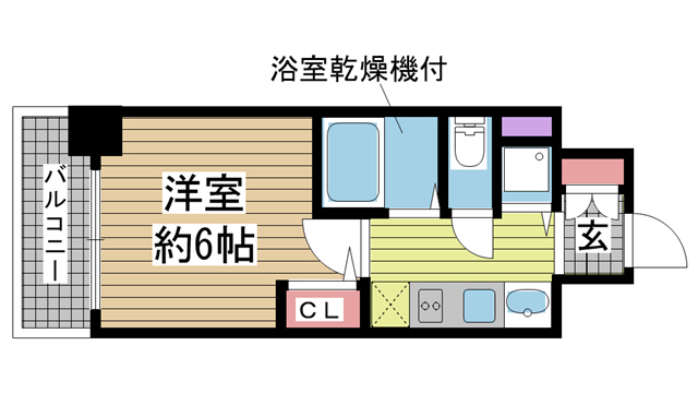 神戸市兵庫区三川口町(JR山陽本線兵庫)のマンション賃貸物件 間取画像